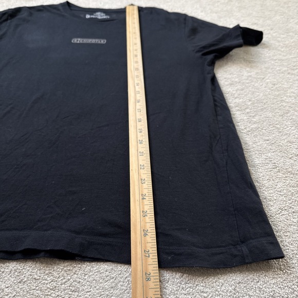 Chipotle Employee Uniform Sz L Black Loomstate Organic Tee Keeping it Real - Picture 6 of 6